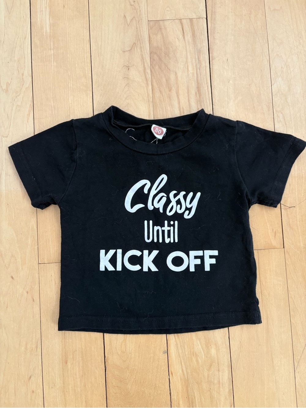 Kids Black 'Classy Until Kick Off' Graphic Tee